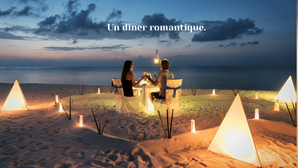 un dîner romantique.