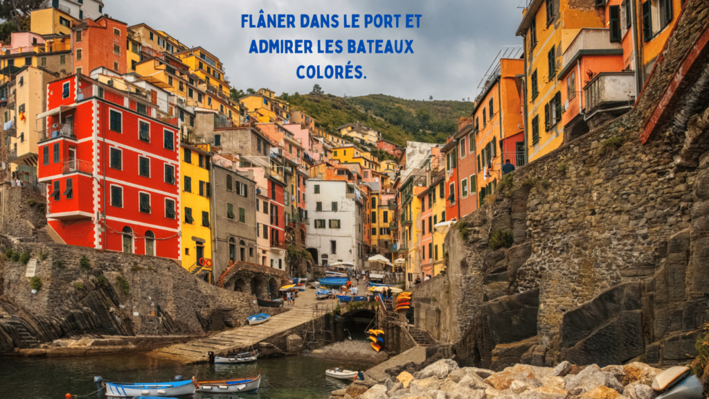 Riomaggiore:Flâner dans le port et admirer les bateaux colorés.