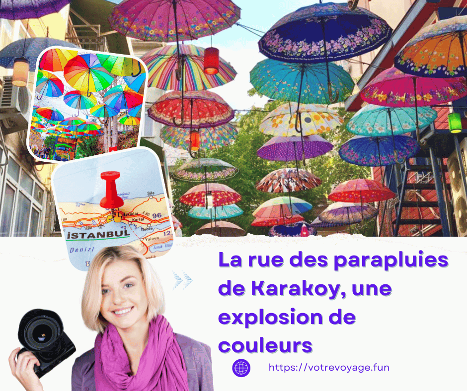 La rue des parapluies de Karakoy, une explosion de couleurs