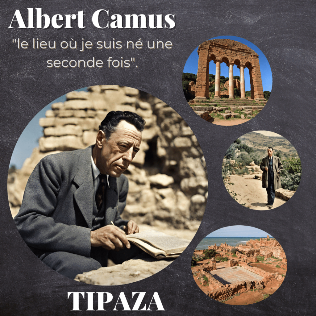 Le célèbre écrivain Albert Camus à tipaza