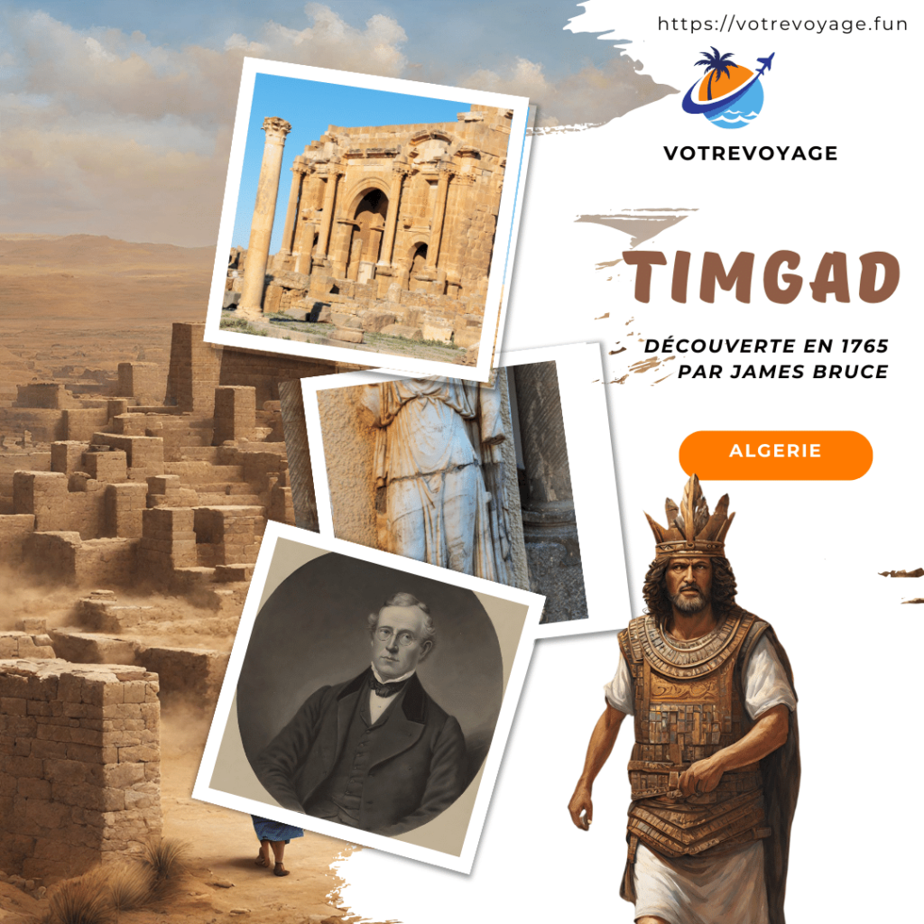 Découverte  Algerie de timgad en 1765 par James Bruce