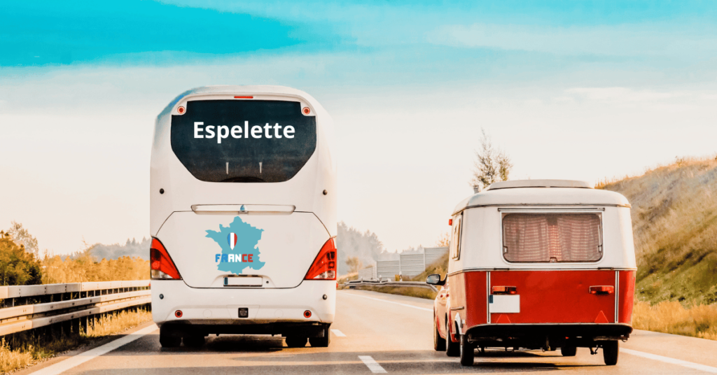 voyage en bus vesr Espelette