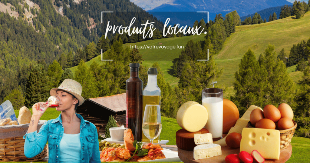 produits locaux.  à Travers les Rifugios et Malgas