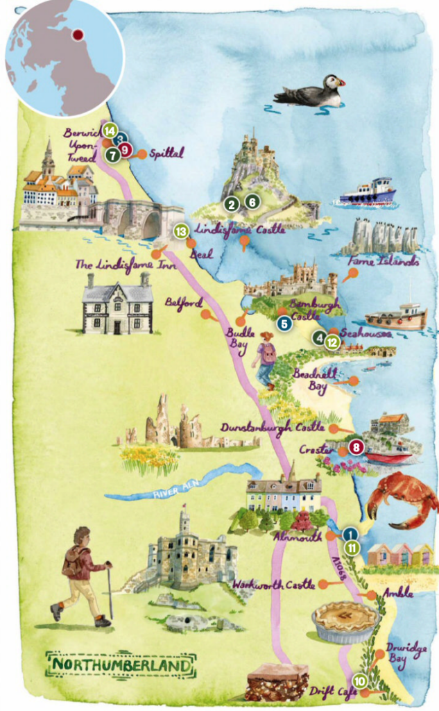 Northumberland map